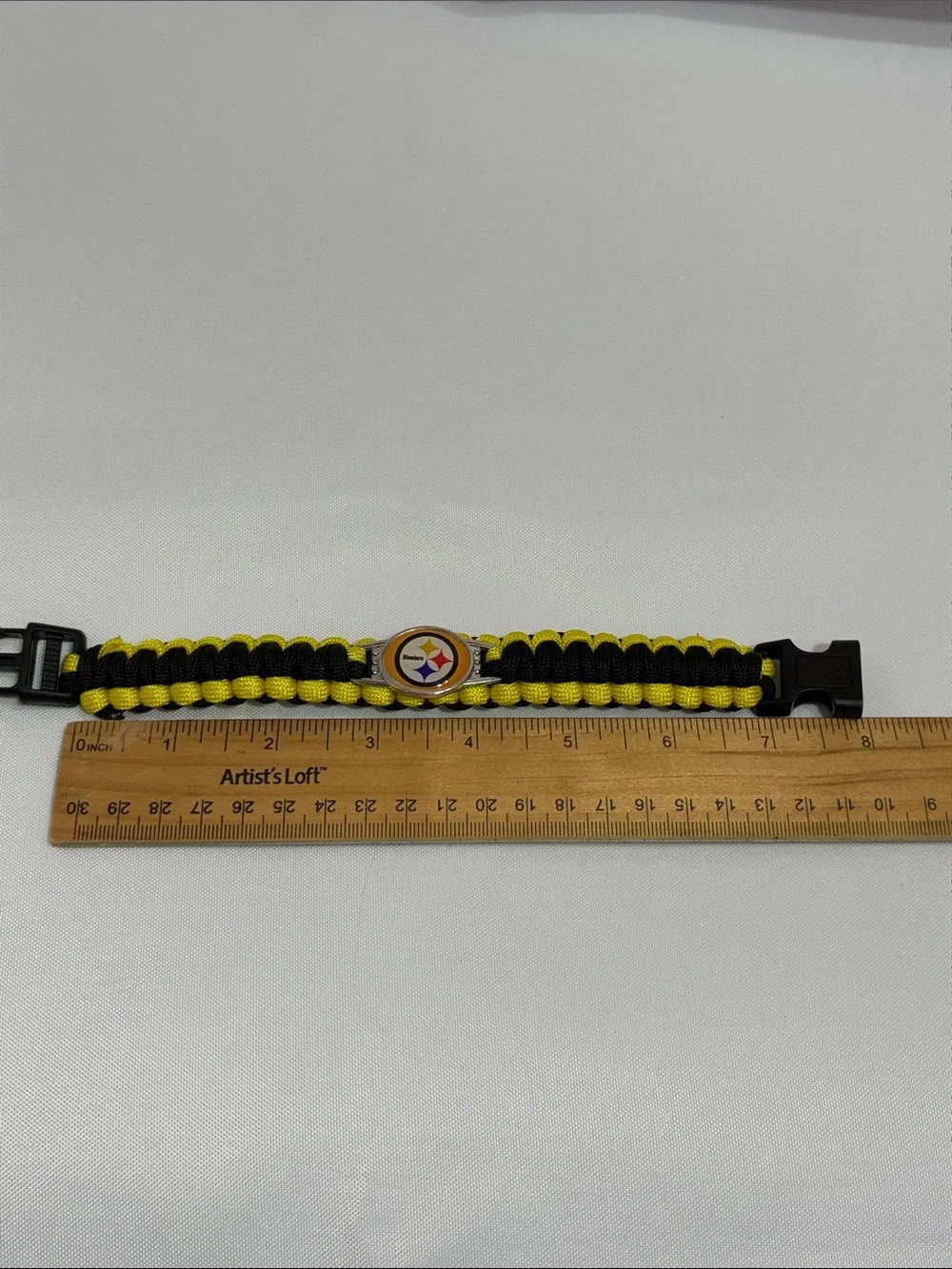 Black & Gold Steelers NFL Pittsburgh Braided Rope Wrist Bracelet